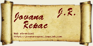 Jovana Repac vizit kartica